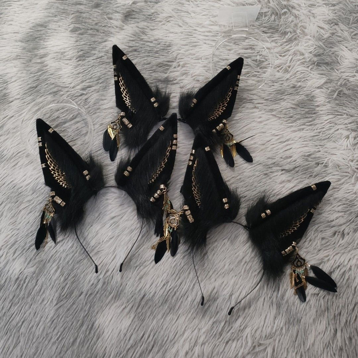 Cosplay Anubis Ears Kit Cosplay Fox Headband Hairband Ancient Egypt Ears Costume Accessories Custom Animal Ears Furry Ears Faux Fur