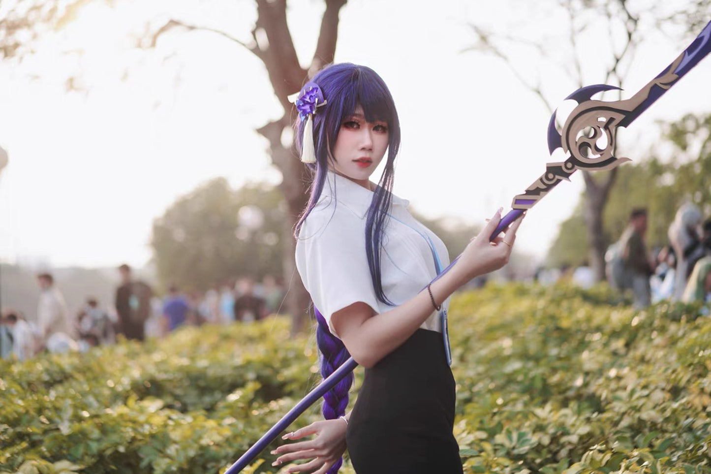 Engulfing Lightning Genshin Impact Weapon Wood Raiden Shogun's Weapon Genshin Impact Weapon Cosplay Accessories Cosplay Prop