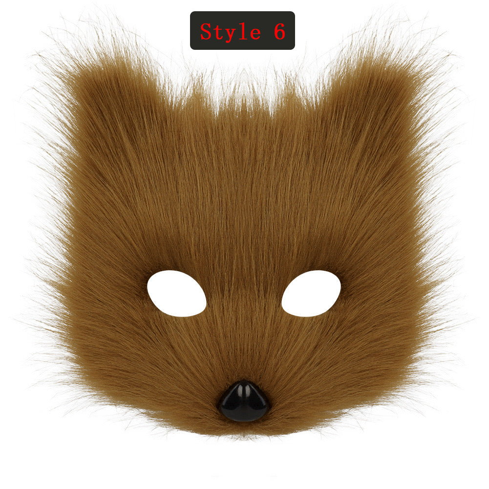 Cosplay Fox Mask Cosplay Headdress Halloween Cosplay Fox Costume Accessories Custom Animal Ears Furry Ears Faux Fur