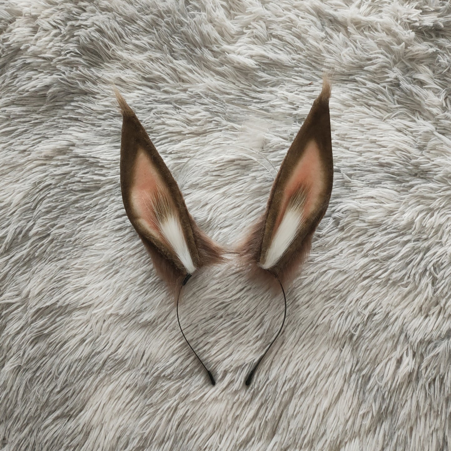 Cosplay Amiya Furry Ears Kit Cosplay Arknights Headdress Hairband Cosplay Ears Costume Accessories Halloween Cosplay Animal