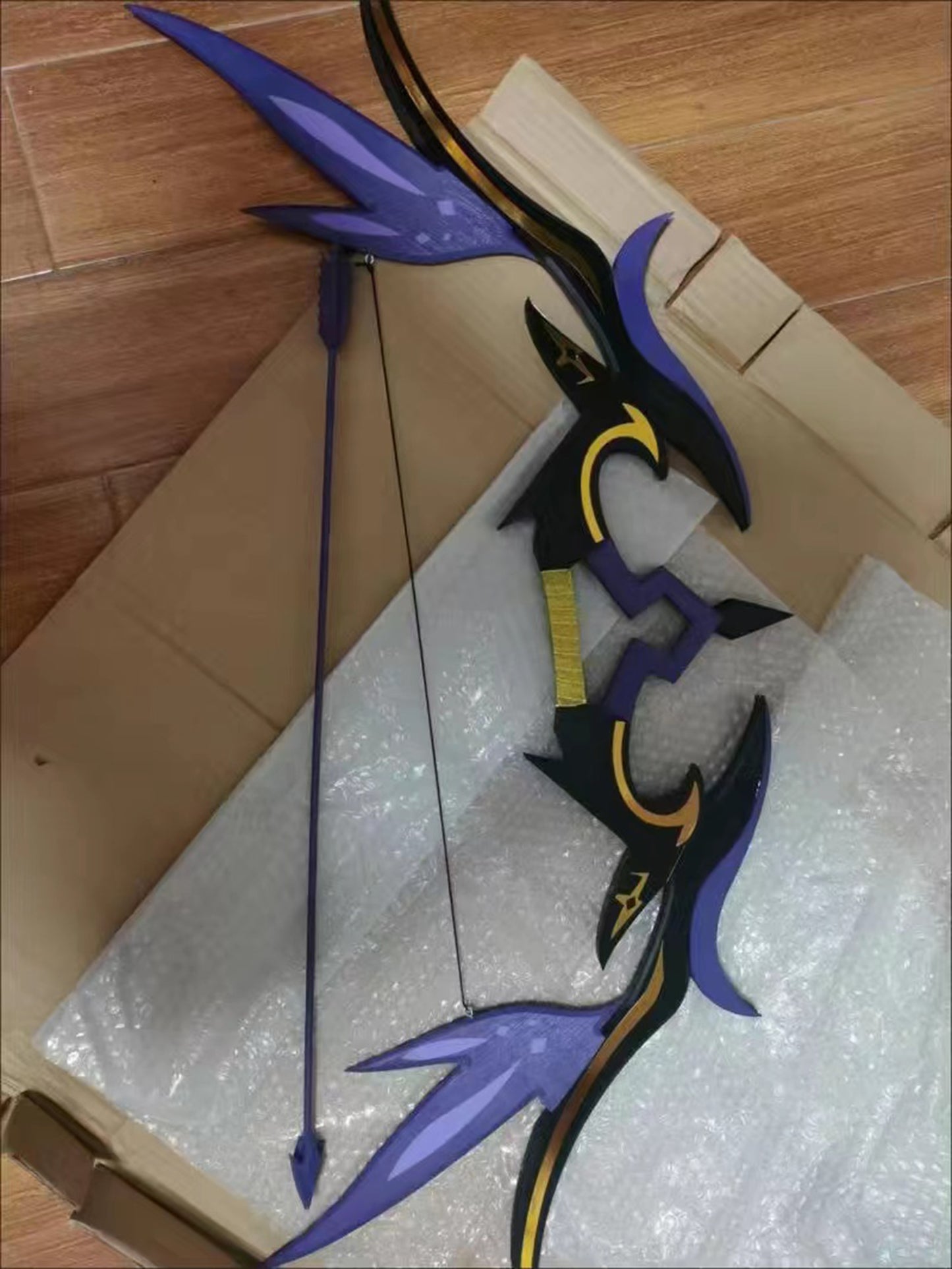 Fischl' Bow Genshin Impact Weapon Wood Bow and Arrow Genshin Impact Mitternachts Waltz Weapon Cosplay Strong-Willed Accessories Other Cosplay Prop