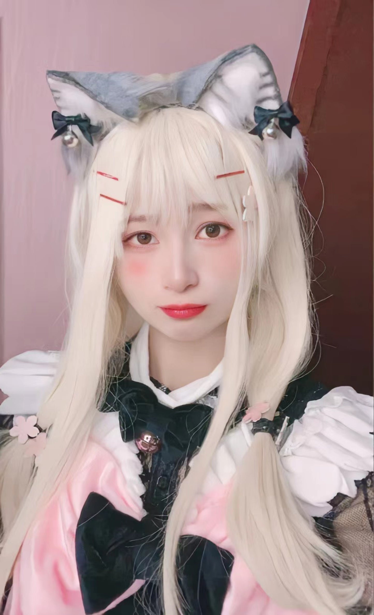Cosplay Tabby Cat Ears Tail Kit Cosplay Headdress Hairband Cosplay Cat Costume Accessories Custom Animal Ears