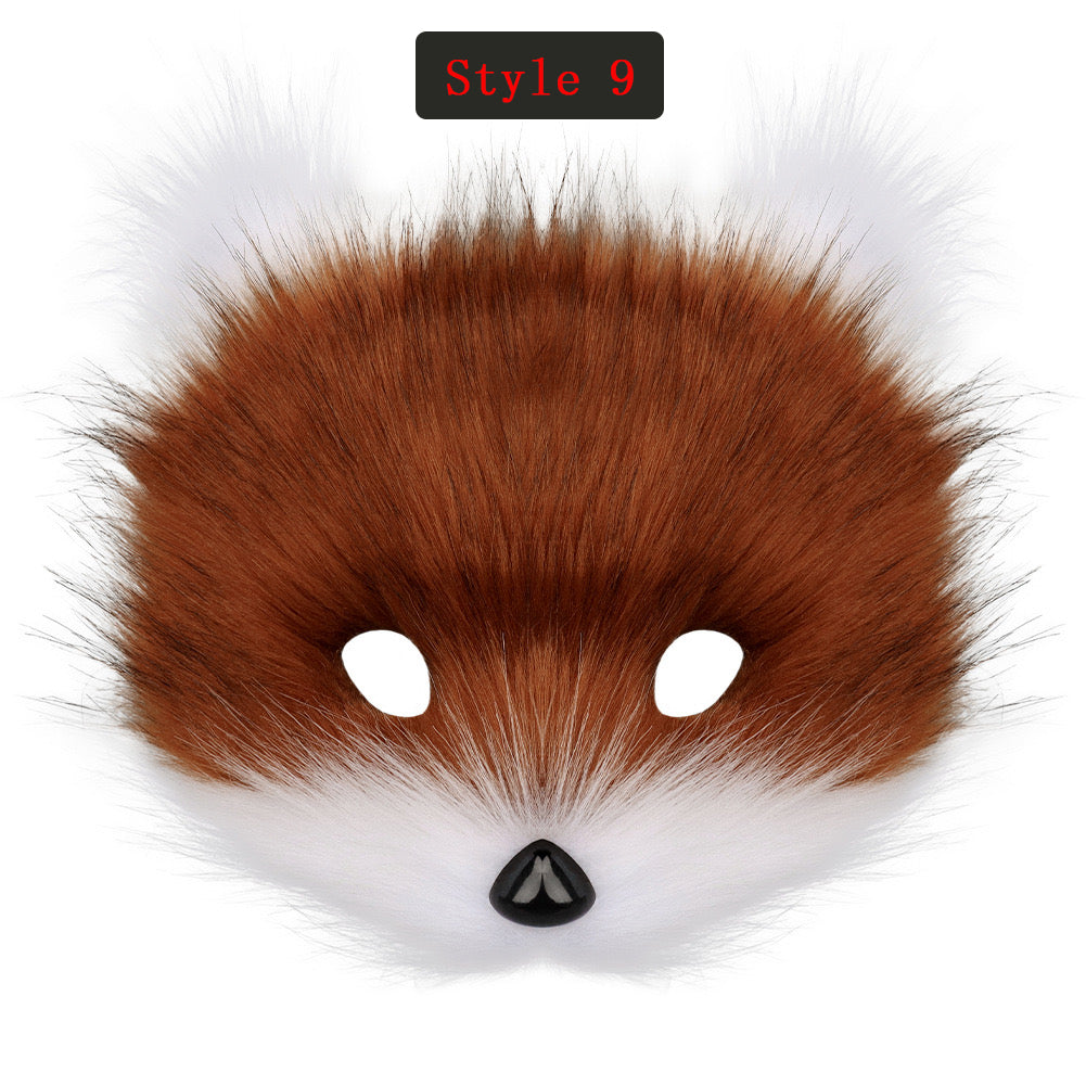 Cosplay Fox Mask Cosplay Headdress Halloween Cosplay Fox Costume Accessories Custom Animal Ears Furry Ears Faux Fur