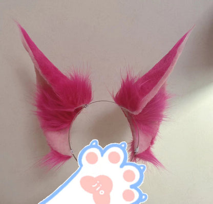 Ahri Cosplay Ears Kit LOL Ahri Cosplay Headdress Hairband Cosplay League of Legends Ears Ahri Costume Accessories