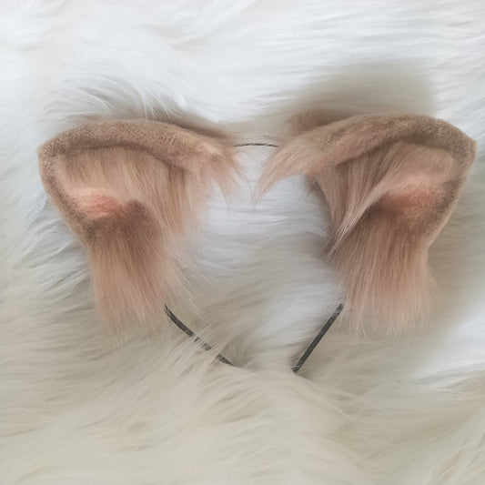 Cat Ears Headband Cosplay Chocolate Headband Hairband Cosplay Cat with Costume Accessories Custom Animal Ears Furry Ears Faux Fur