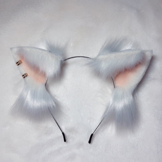 Cosplay Fox Ears Kit Cosplay White Fox Headdress Hairband Cosplay Animal Costume Accessories