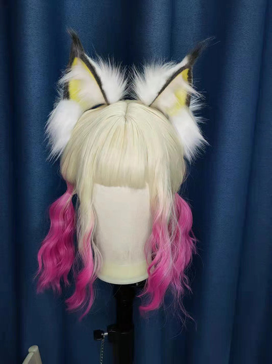 Cosplay Lynx Ears Kit Cosplay Animal Fox Headdress Hairpin Furry Wolf Hair Clip Costume Accessories Custom Animal Ears