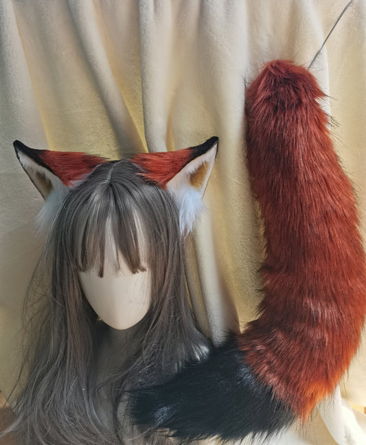 Cosplay Fox Ears Tail Kit Cosplay Headdress Hairband Cosplay Fox Costume Accessories Custom Animal