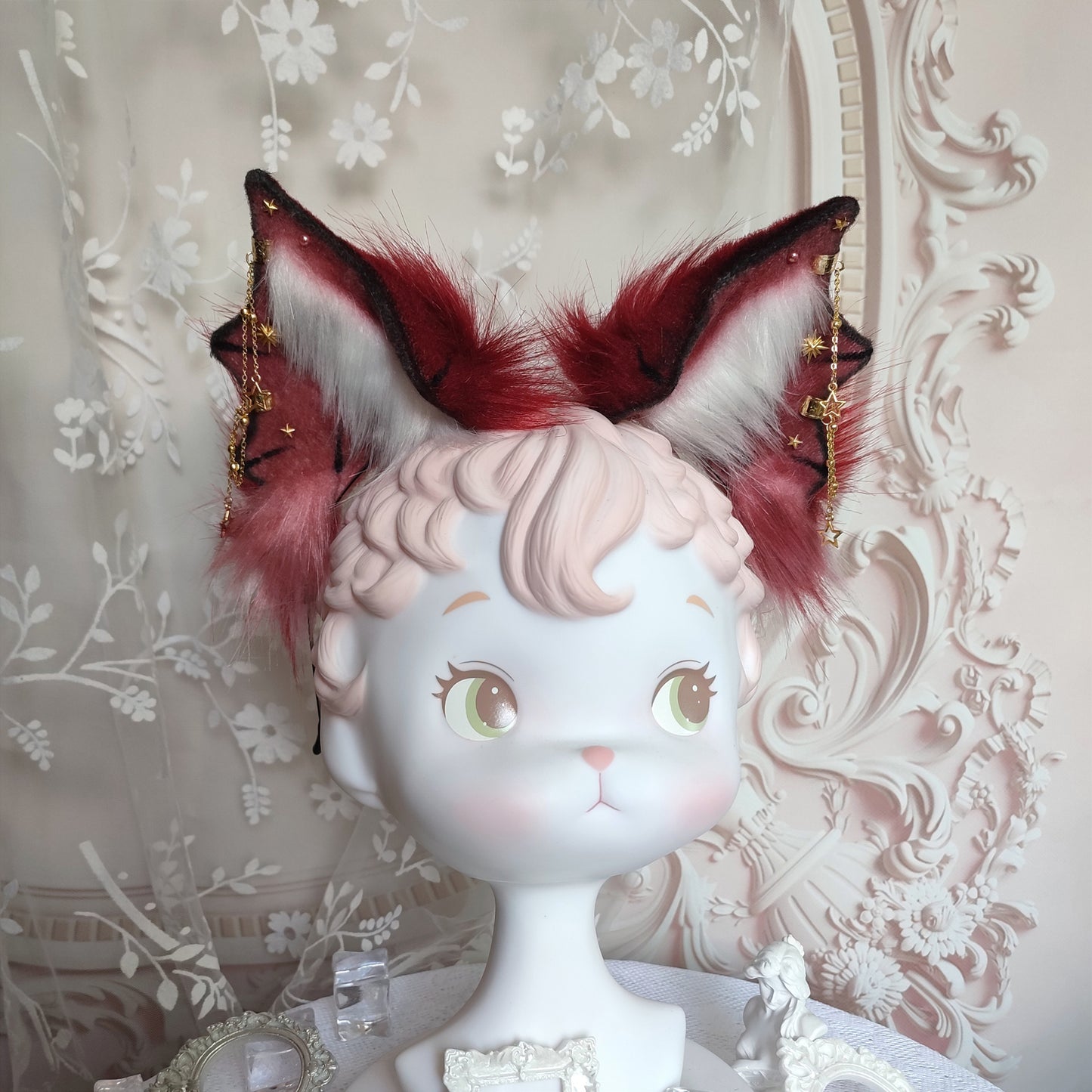 Cosplay Bat Ears Kit Halloween Cosplay Bat Headband Hairband Cosplay Animal Costume Accessories Custom Ears