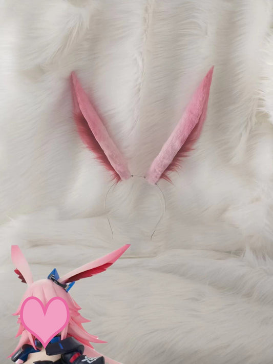 Cosplay Rabbit Ears Bunny Headband Cosplay Pink Rabbit Headclip Hairband Cosplay Bunny Ears Costume Accessories Halloween Cosplay Animal Ears Furry Ears
