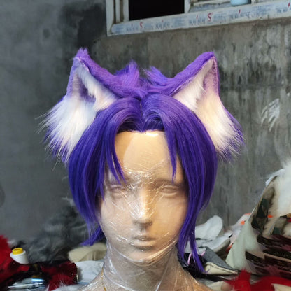 Cosplay Fox Ears Cosplay Bluelock Fox Headband Cosplay Cat Hairband Cosplay Animal Costume Accessories Custom Wolf Ears Furry Ears Faux Fur