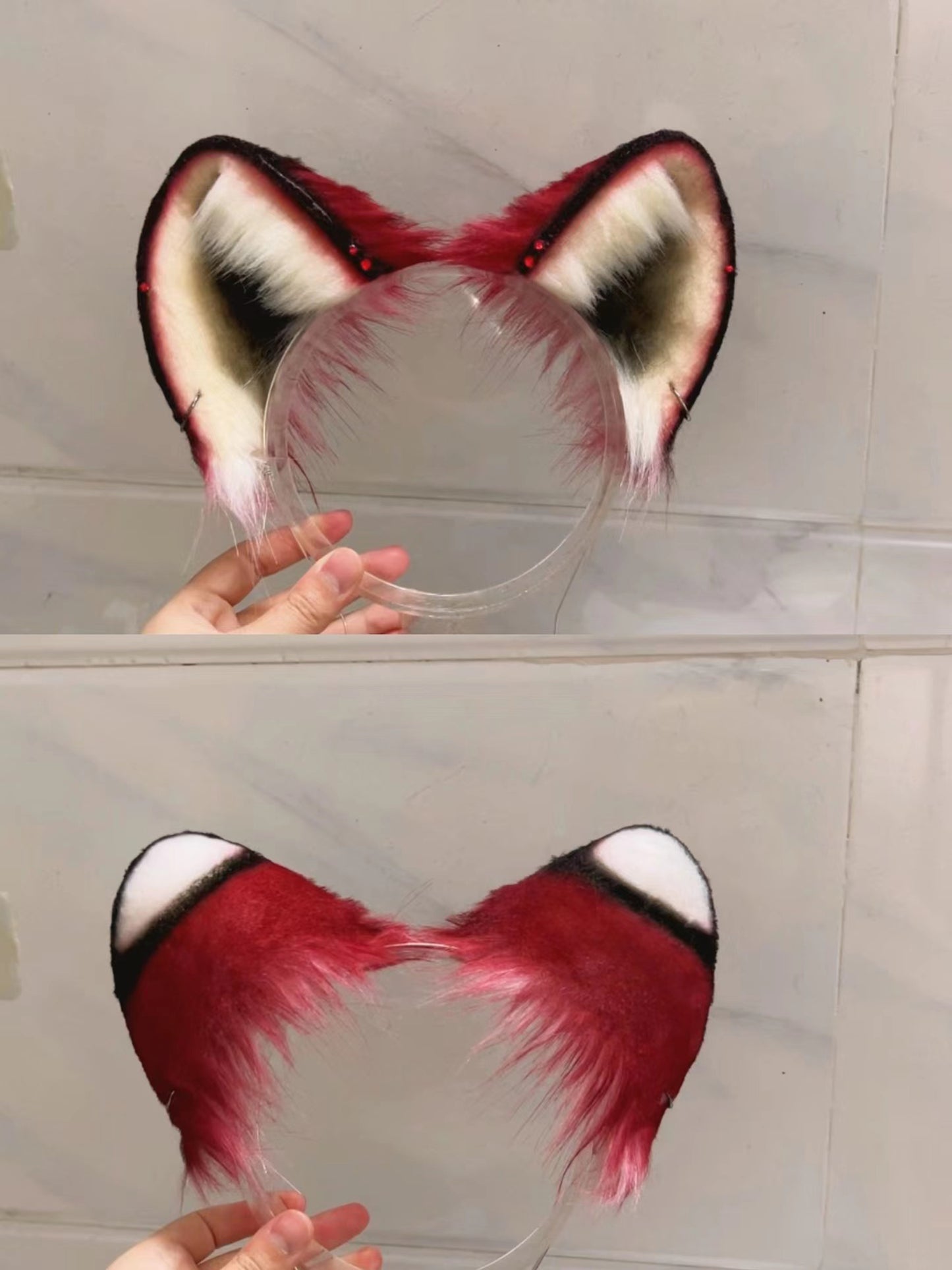 Cosplay Tiger Ears Tail Kit Cosplay Headband Hairband Cosplay Tiger Hairclip Costume Accessories Custom Animal Ears