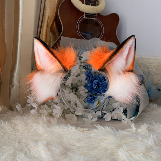 Cosplay Fox Ears Kit Cosplay Cat Headdress Hairband Cosplay Zootopia Nick Costume Accessories Custom Ears