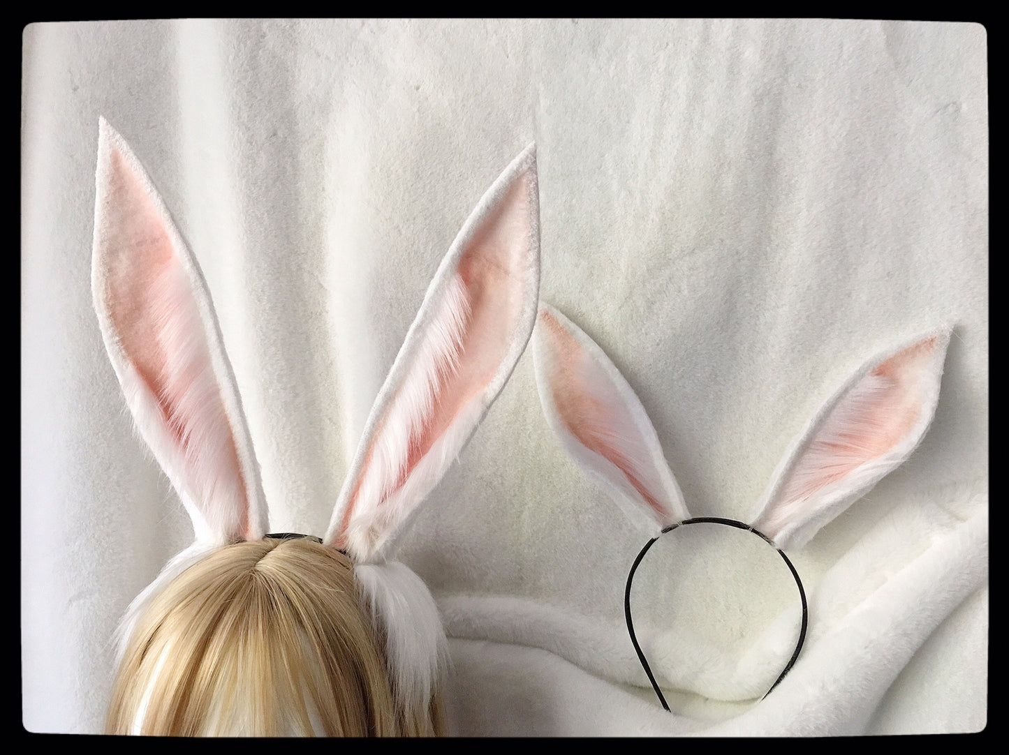 Cos Rabbit Ears Kit Cosplay White Rabbit Headband Hairband Cosplay Bunny Ears