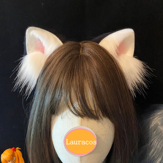 Cosplay Cat Ears Kit Cosplay Headband Hairband Black Cat Ears Costume Accessories Custom Animal Ears