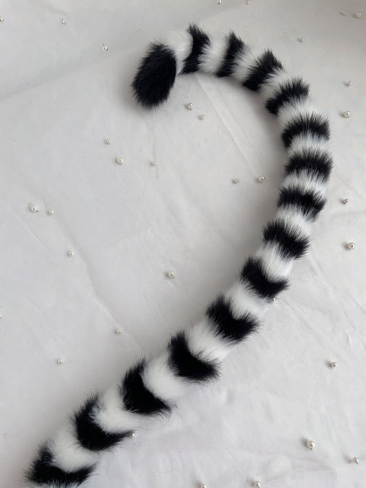 Cosplay Lemurs Tail Kit Cosplay Lemuroid Tail Cosplay Fox Tail Cat Tail Costume Accessories Tiger Tail Custom Animal Tail Furry Tail Faux Fur