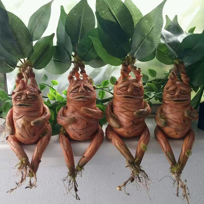 30pcs Tree Figurine Mandrake Figurine Fairy Tree Face Resin Fairy House Tree Hugger Resin Elf Clown Halloween Garden Peeker Gnomes Tree Sculpture