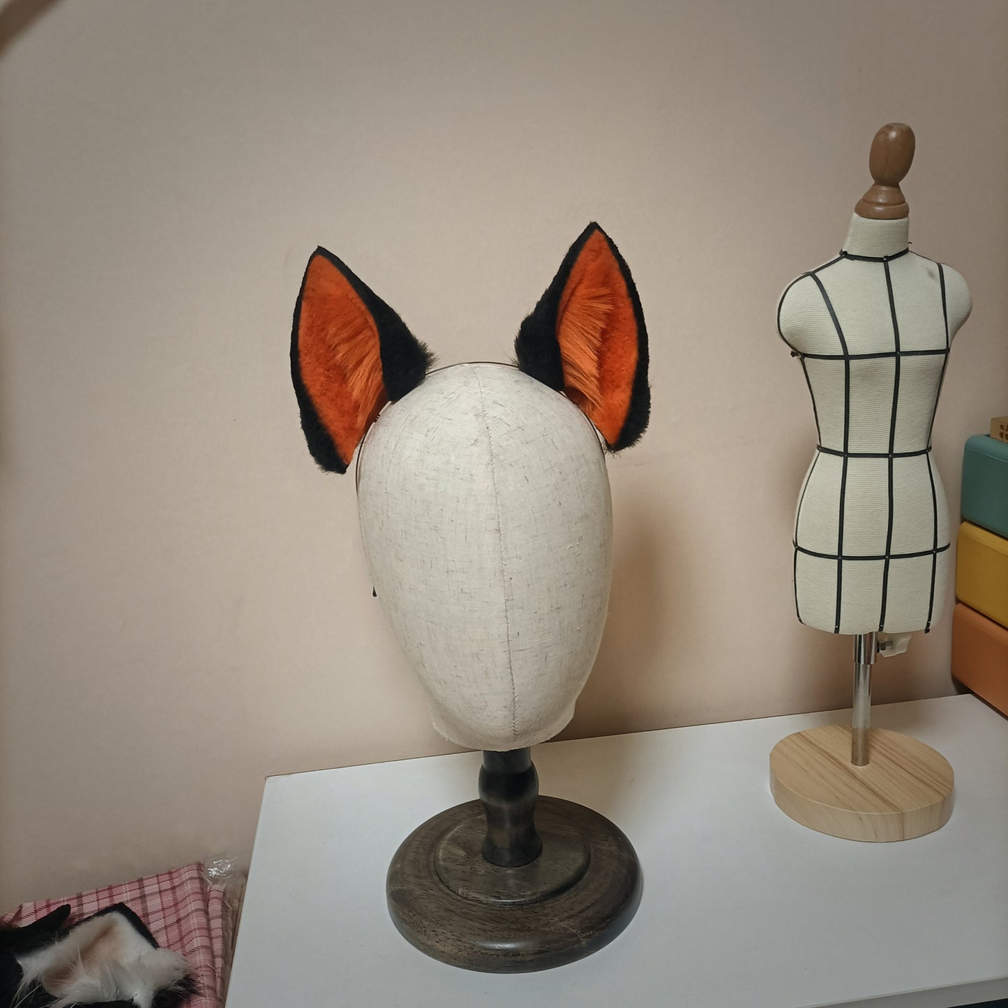 Cosplay Orange Fox Headband Kit Cosplay Fox Ears Headband Cosplay Hairband Cosplay Animal Custom Ears