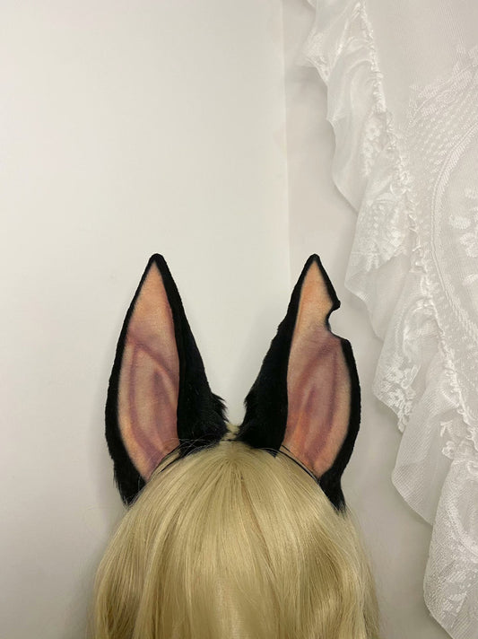 Cosplay Dog Ears Kit Cosplay Doberman Headdress Headband Cosplay Doggie Ears Custom Animal Costume Accessories