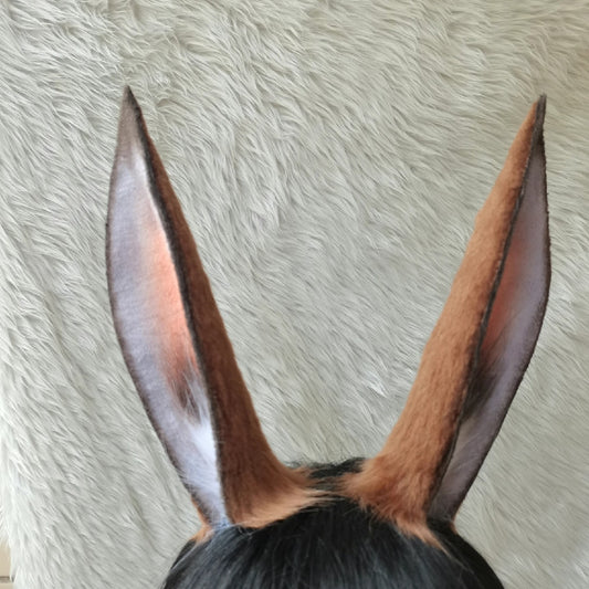 Cosplay Amiya Bunny Ears Kit Cosplay Arknights Headdress Hairband Cosplay Rabbit Ears Costume Accessories Halloween Cosplay Animal Ears