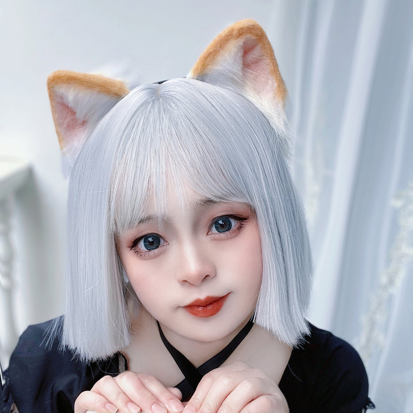 Cosplay Cat Ears Cosplay Ginger Cat Headband Hairband Black Cat Ears Costume Accessories