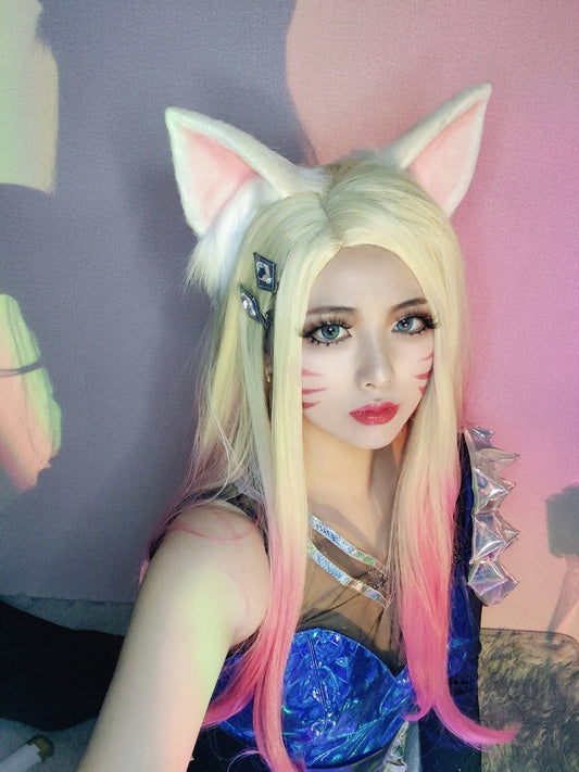 Cosplay Ahri KDA Ears Kit Cosplay Headdress Hairband Cosplay Fox Costume Accessories Custom Animal Ears