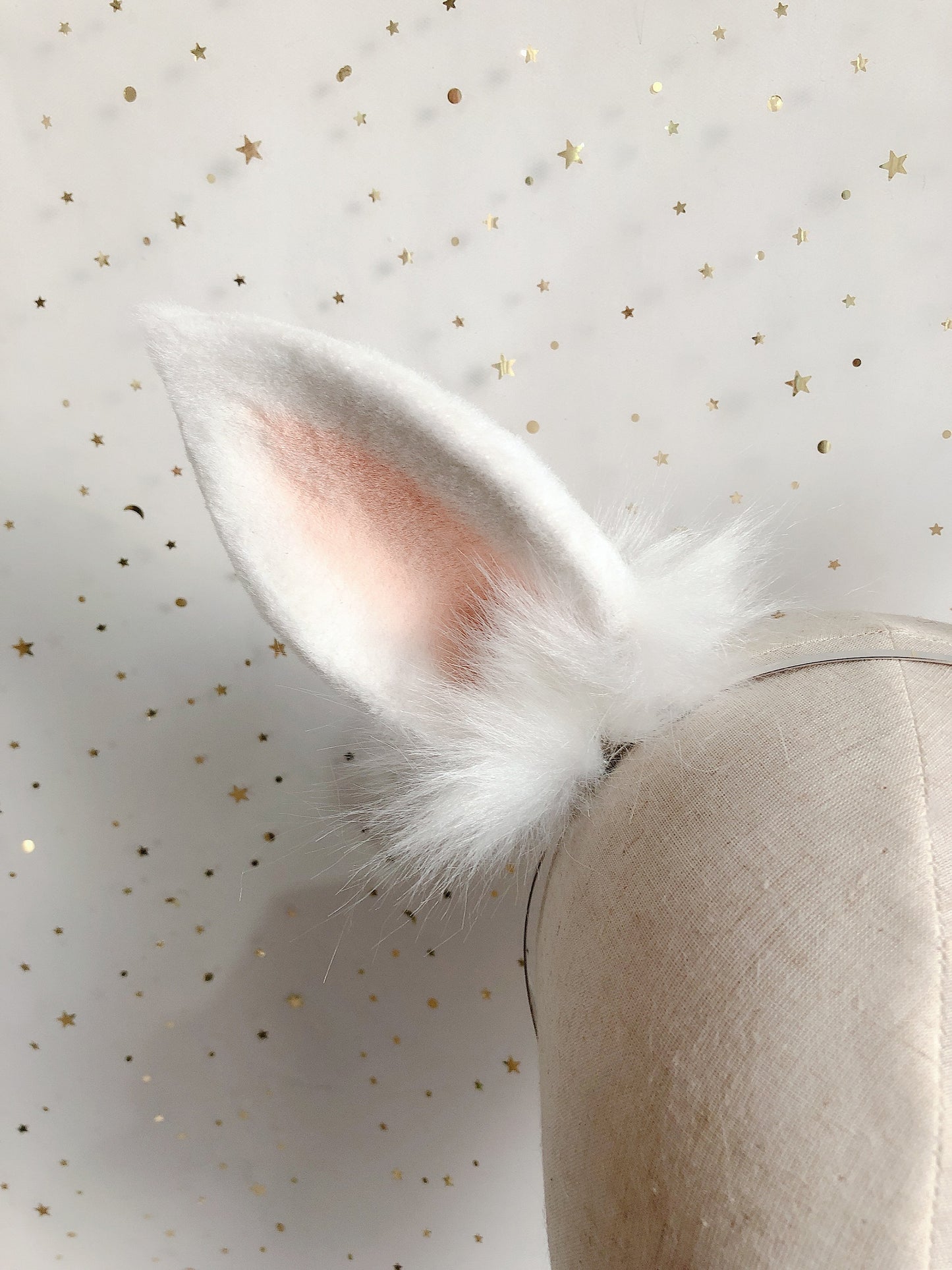 Cos Bunny Ears Kit Cosplay Rabbit Headband Hairband Cosplay Bunny Ears Costume Accessories Halloween Cosplay Animal Ears Furry Ears Faux Fur