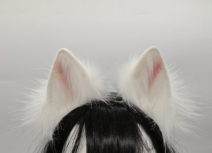 Cosplay Dog Ears Kit Cosplay Cat Headdress Hairband Cosplay Dog Costume Accessories Custom Ears