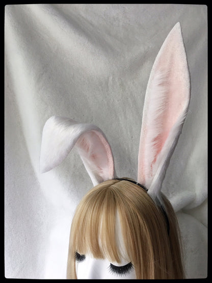 Cos Rabbit Ears Kit Cosplay White Rabbit Headband Hairband Cosplay Bunny Ears