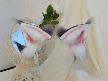 Cosplay Cat Ears Cosplay MaineCoon Cat Headband Hairband Cat Ears Hairclips Costume Accessories Custom Animal Ears Furry Ears Faux Fur