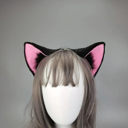 Cosplay Cat Ears Tail Kit Cosplay Cardcaptor Sakura: The Movie Headdress Hairband Black Cat Ears Costume Accessories