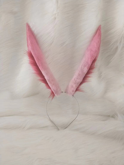 Cosplay Rabbit Ears Bunny Headband Cosplay Pink Rabbit Headclip Hairband Cosplay Bunny Ears Costume Accessories Halloween Cosplay Animal Ears Furry Ears