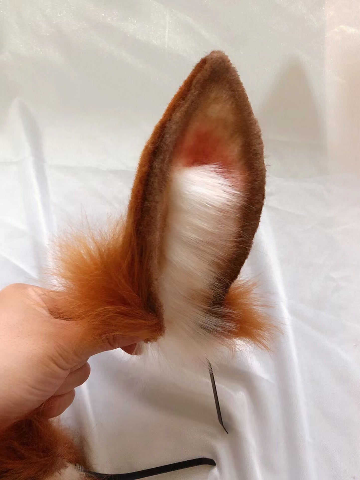 Cosplay Furry Rabbit Ears Tail Kit Cosplay Headband Hairband Cosplay Bunny Ears Costume Accessories Halloween