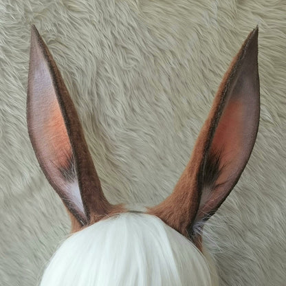 Cosplay Amiya Bunny Ears Kit Cosplay Arknights Headdress Hairband Cosplay Rabbit Ears Costume Accessories Halloween Cosplay Animal Ears