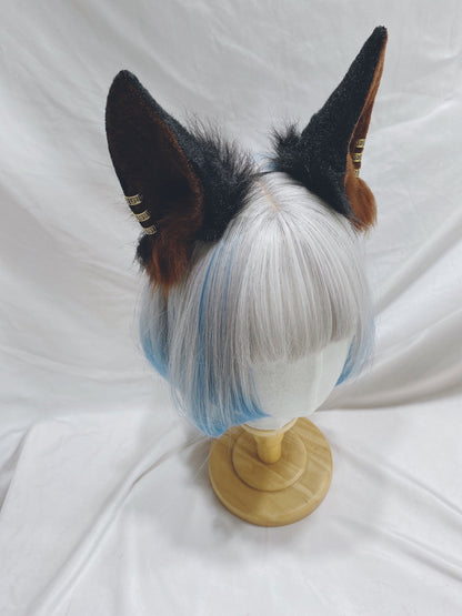 Cos Doberman Dog Ears Cosplay Headdress German Shepherd Headband Cosplay Doggie Ears Custom Animal Costume Accessories Halloween Ears Furry Ears Faux Fur