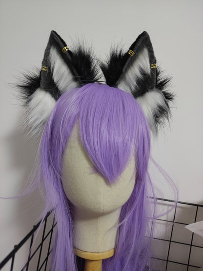 Cosplay Fox Ears Kit Cosplay Cat Headband Hairband with Accessories Cosplay Fox Halloween Costume Accessories Chrsitmas