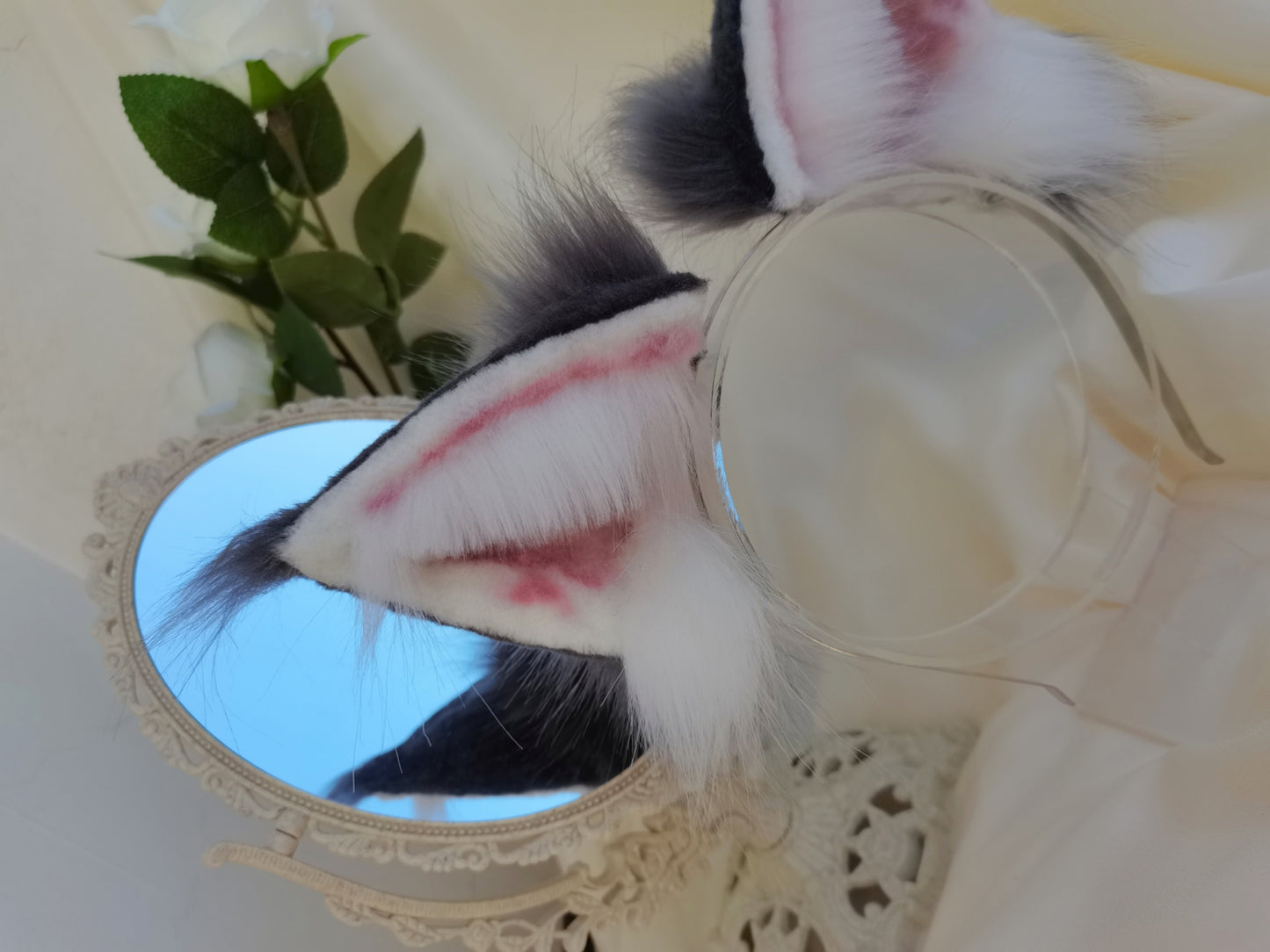 Cosplay Cat Ears Cosplay MaineCoon Cat Headband Hairband Cat Ears Hairclips Costume Accessories Custom Animal Ears Furry Ears Faux Fur