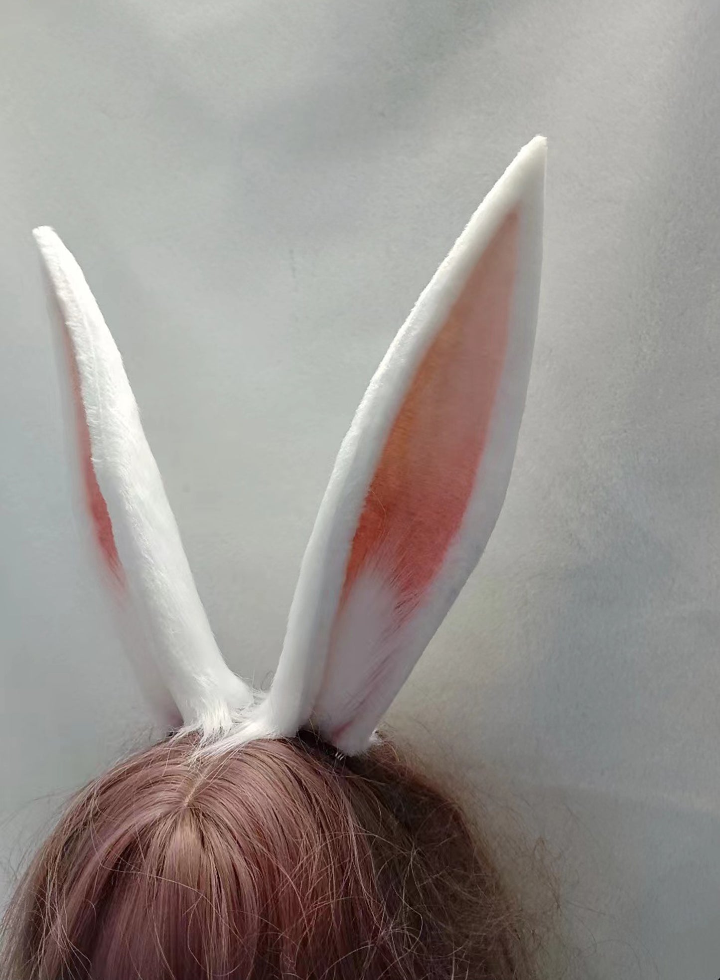 Cos Bunny Ears Kit Cosplay White Rabbit Headband Hairband Cosplay Bunny Ears Costume Accessories Halloween Cosplay Animal Ears Furry Ears Faux Fur