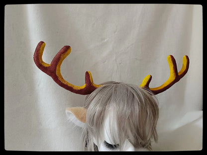 Cosplay Deer Ears Kit Cosplay Antle Headdress Hairband Cosplay Deerhorn Ears Costume Accessories