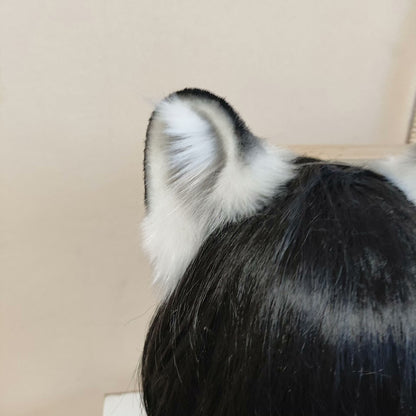 Cosplay Snow Leopard Bear Ears Hamster Ears Cos Mouse headband Cosplay Bear Headband Cosplay Raccoon Cos Accessories Animal Ears Faux Fur