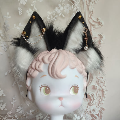 Cosplay Fox Ears Kit Cosplay Fox Headband Hairband with Accessories Cosplay Fox