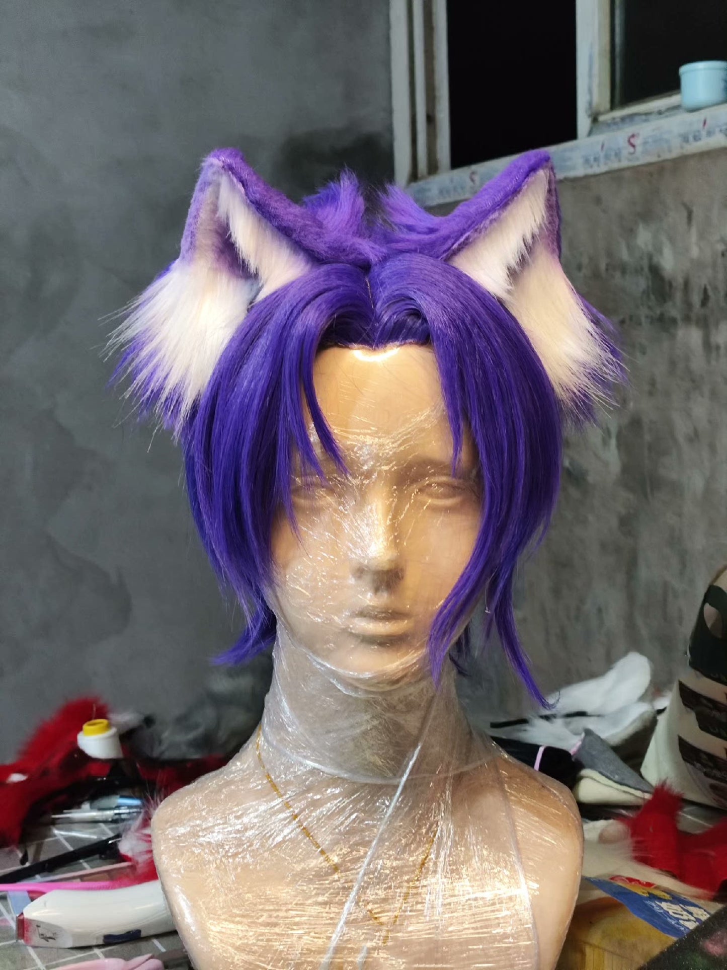 Cosplay Fox Ears Cosplay Bluelock Fox Headband Cosplay Cat Hairband Cosplay Animal Costume Accessories Custom Wolf Ears Furry Ears Faux Fur