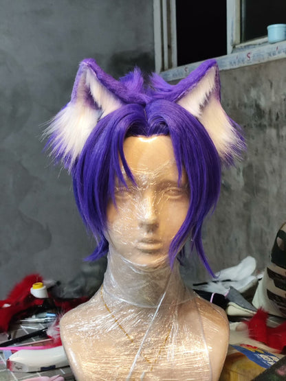 Cosplay Fox Ears Cosplay Bluelock Fox Headband Cosplay Cat Hairband Cosplay Animal Costume Accessories Custom Wolf Ears Furry Ears Faux Fur