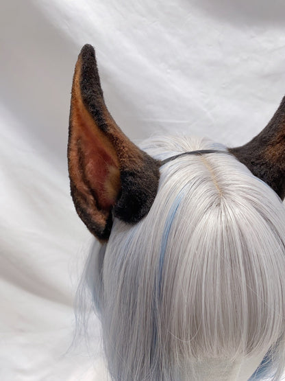 Cosplay Doberman Headband Cosplay Dog Ears Dog Headdress German Shepherd Headband Cosplay Doggie Ears Custom Animal Costume Accessories Halloween Ears