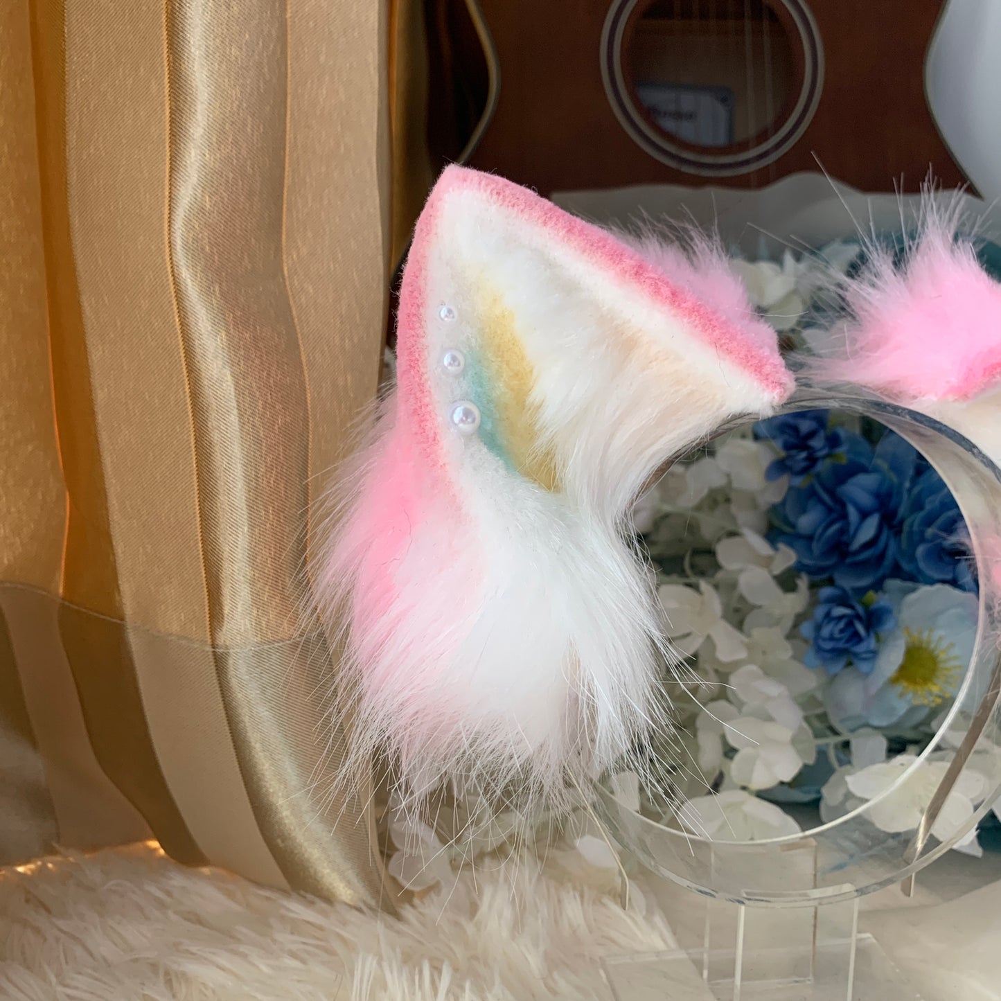 Cosplay Cat Ears Kit Cosplay Headpin Hairband Cosplay Butterfly Cat Costume Animal Accessories Custom Ears