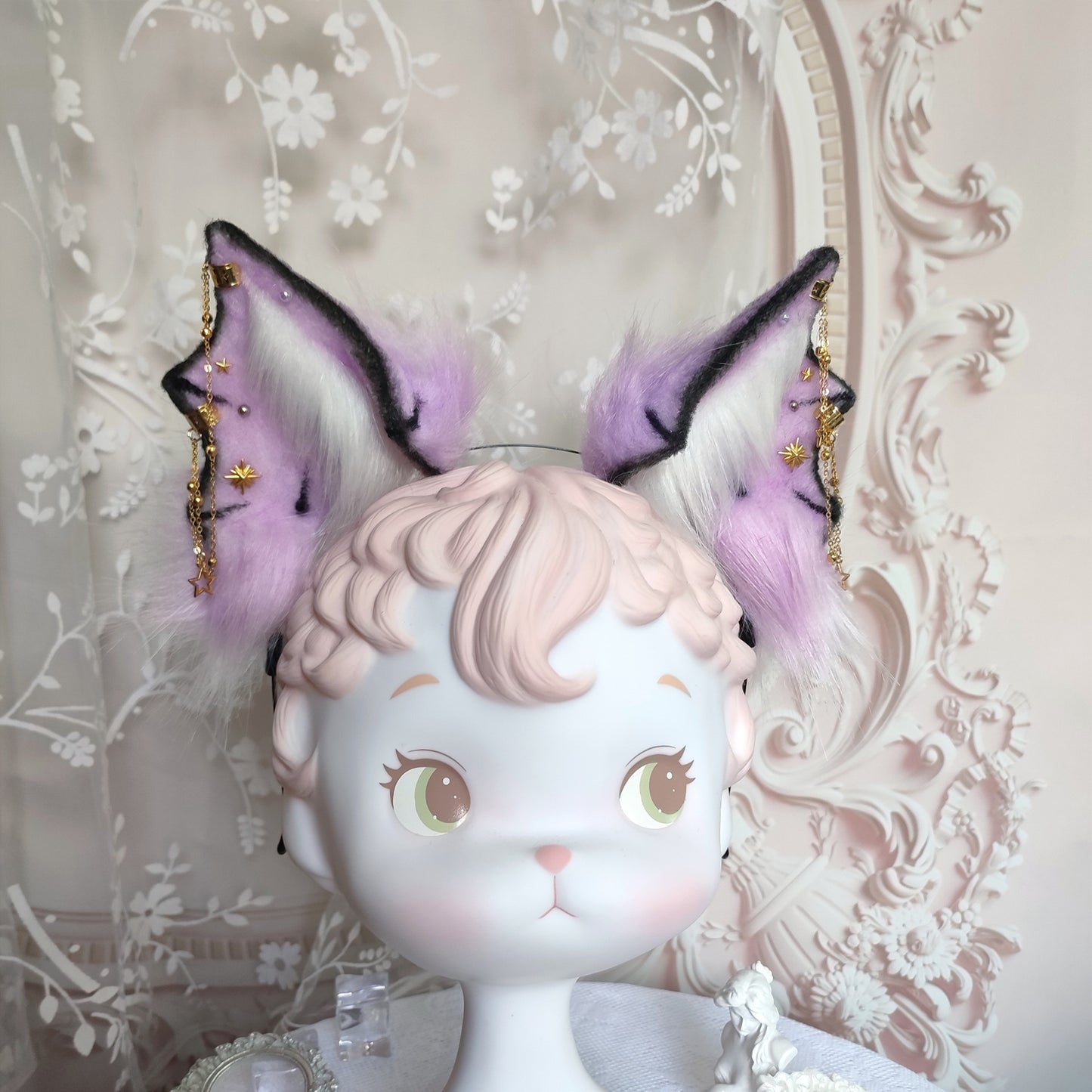 Cosplay Bat Ears Kit Halloween Cosplay Bat Headband Hairband Cosplay Animal Costume Accessories Custom Ears