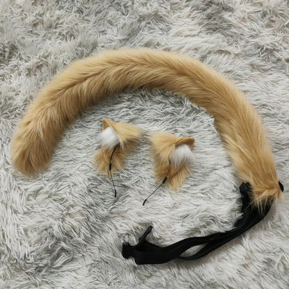 Cosplay Cat Furry Cat Ears Kit Cosplay Headdress Hairband Cosplay Cat Ears Costume Accessories Halloween Cosplay Animal