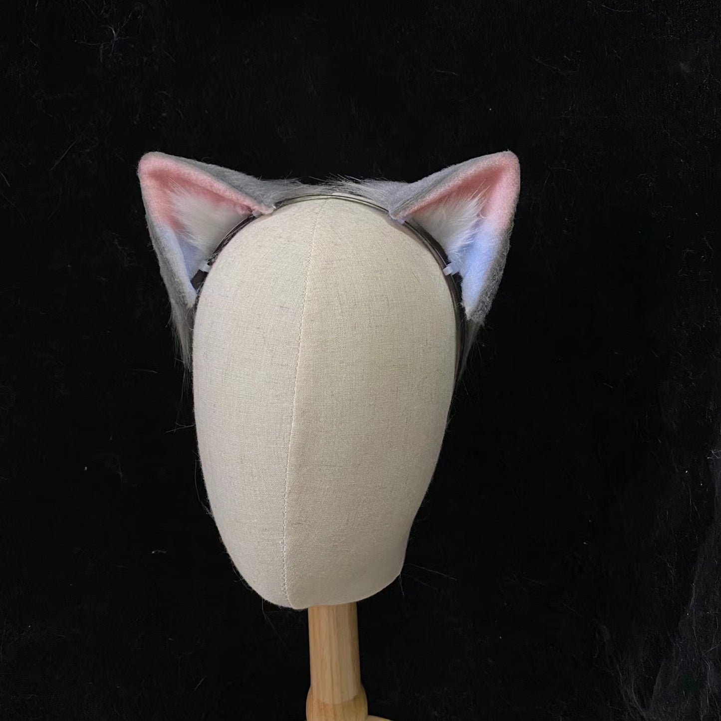 Cosplay Cat Heaband Cosplay Blue-Pink Cat with Pink Headdress Hairband Cat Ears Costume Accessories Custom Animal Ears