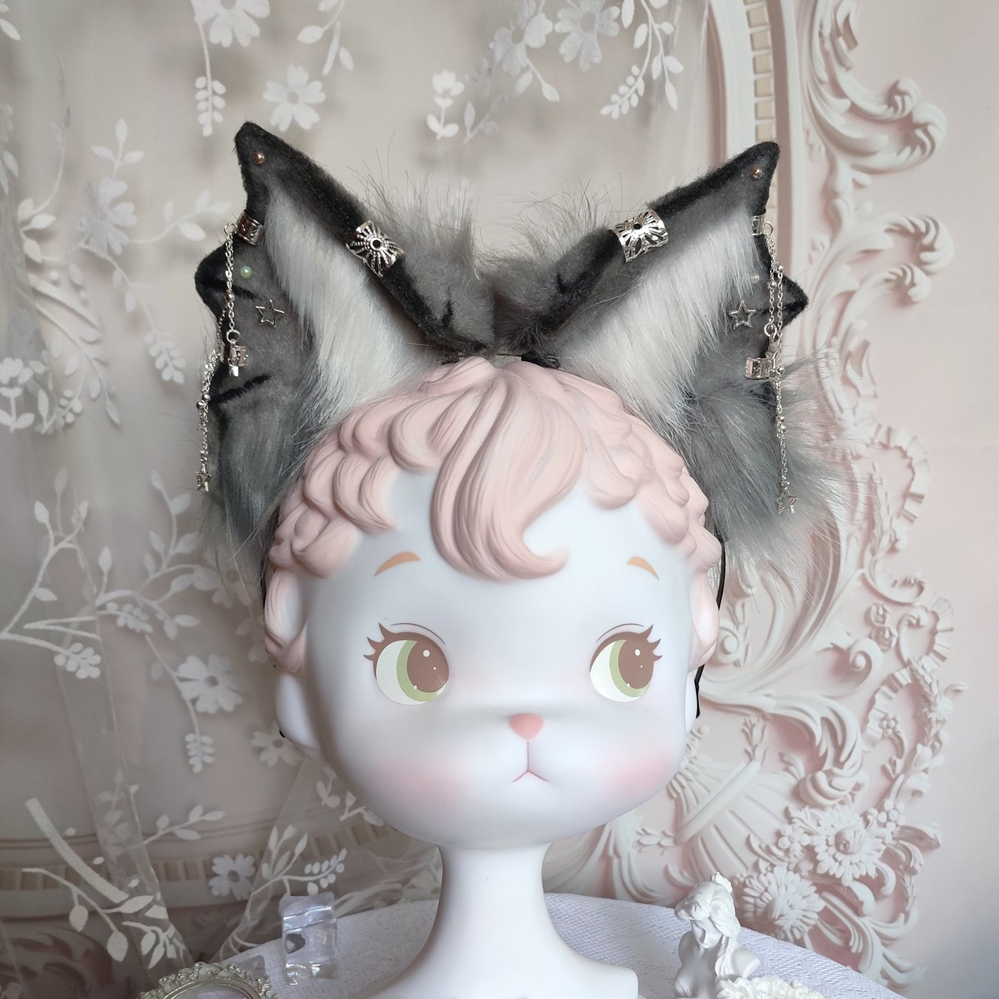 Cosplay Bat Ears Kit Halloween Cosplay Bat Headband Hairband Cosplay Animal Costume Accessories Custom Ears