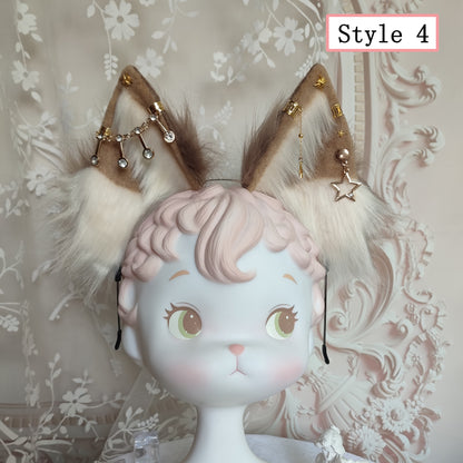 Cosplay Fox Ears Kit Cosplay Fox Headband Hairband with Accessories Cosplay Fox